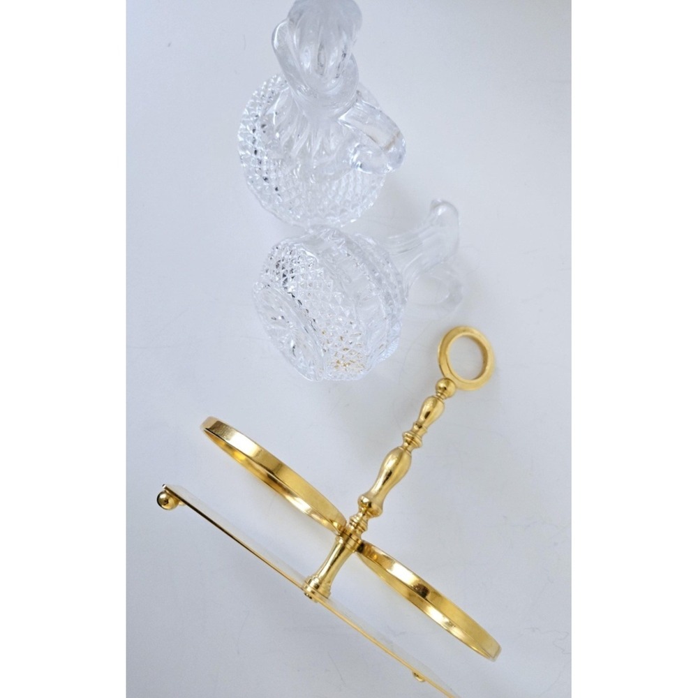 Rare VTG William Adams 24k Gold Italian Crystal Cruet Decanter W A Adams Italy